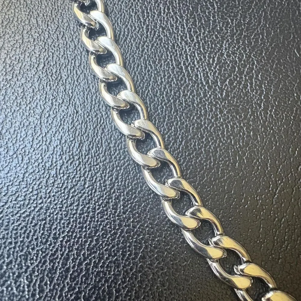 Unbranded Men's Silver and Black Jewellery